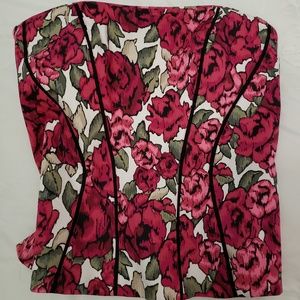 White House Black Market Floral Corset/Bustier